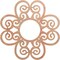 Ekena Millwork Cohen Wood Fretwork Pierced Ceiling Medallion, Cherry, 28"OD x 9 5/8"ID x 3/8"T CMWP28X28X0375COCH - alternate 1